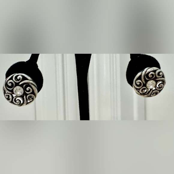 Brighton Contempo Filagree Ball & crystal long silver necklace and earring set - Picture 8 of 9